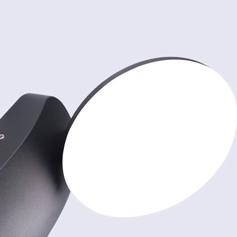 Moderne minimalistische Aluminiumlampe, wasserdichte Halbmond-Wandleuchte für den Garten
