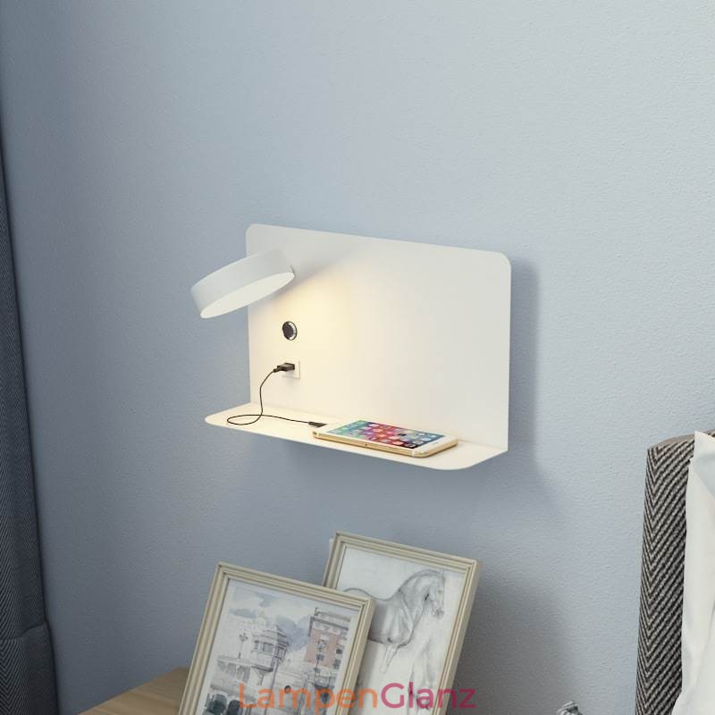 Drehbare Wandleuchte mit USB-Ladeanschluss