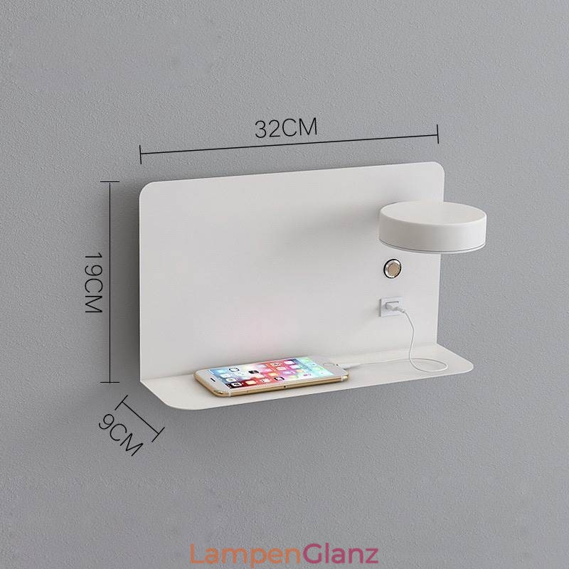 Drehbare Wandleuchte mit USB-Ladeanschluss