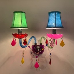 Bunte Kristall Wandleuchte Europäischen Zwei Licht Wand Licht Gang