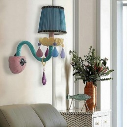 Europäische Kristall-Wandleuchte Macaron Bunte Wandleuchte