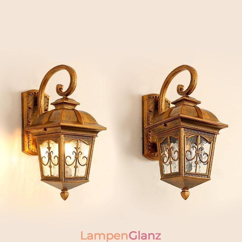 Europäische Retro Outdoor Wand Licht Wasserdichte Pfeil Blume Wand Leuchte