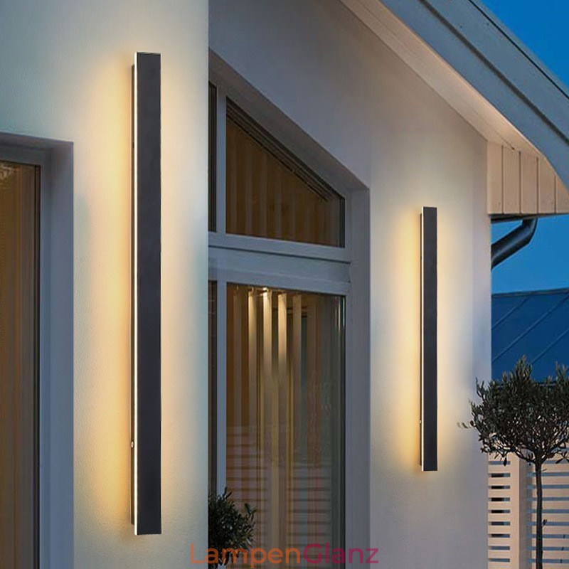 Outdoor Lange Moderne Zeitgenössische Wand Lampe Wandleuchte Wand Licht IP 44 für Veranda Terrasse Garten