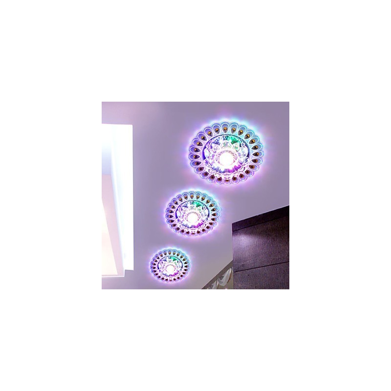 Kristall Deckenleuchte Spotlight SMD 3W Kreative Lampe Leuchtstoffröhre Bunte Farbe Dome Licht