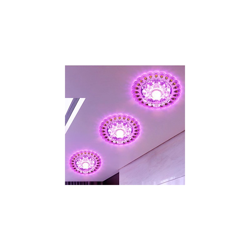 Kristall Deckenleuchte Spotlight SMD 3W Kreative Lampe Leuchtstoffröhre Bunte Farbe Dome Licht