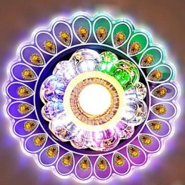 Kristall Deckenleuchte Spotlight SMD 3W Kreative Lampe Leuchtstoffröhre Bunte Farbe Dome Licht