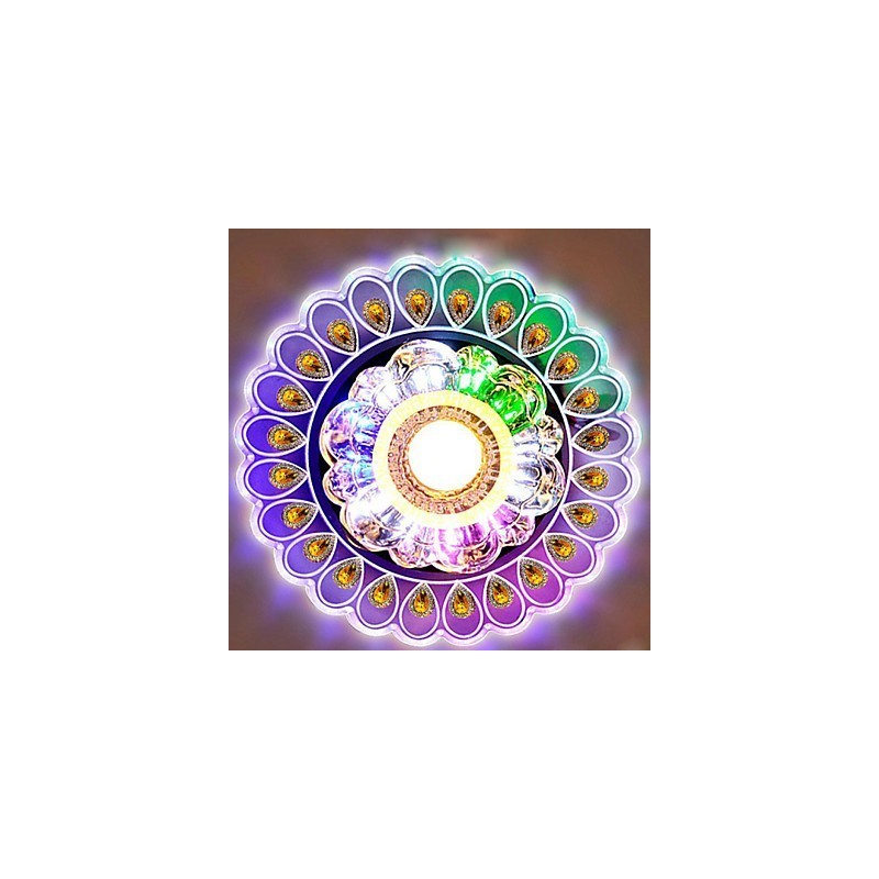 Kristall Deckenleuchte Spotlight SMD 3W Kreative Lampe Leuchtstoffröhre Bunte Farbe Dome Licht