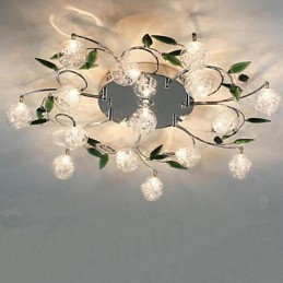 Grüne Kristall Deckenleuchte Runde Luft Lichter Lampe Lampe Eisen