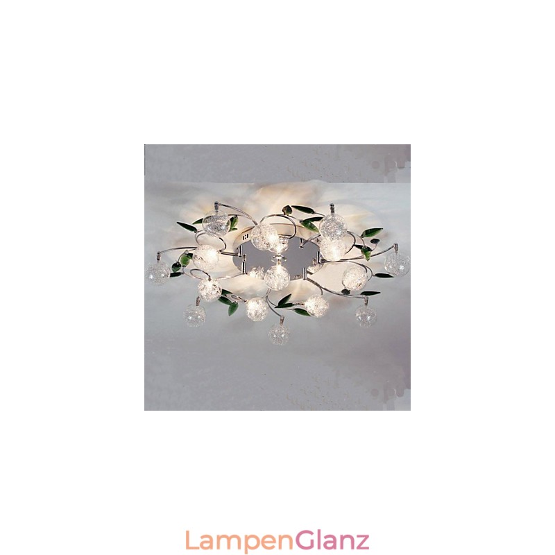 Grüne Kristall Deckenleuchte Runde Luft Lichter Lampe Lampe Eisen