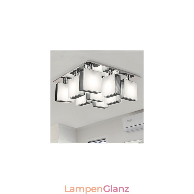 Moderne zeitgenössische Unterputzmontage aus verchromtem Metall