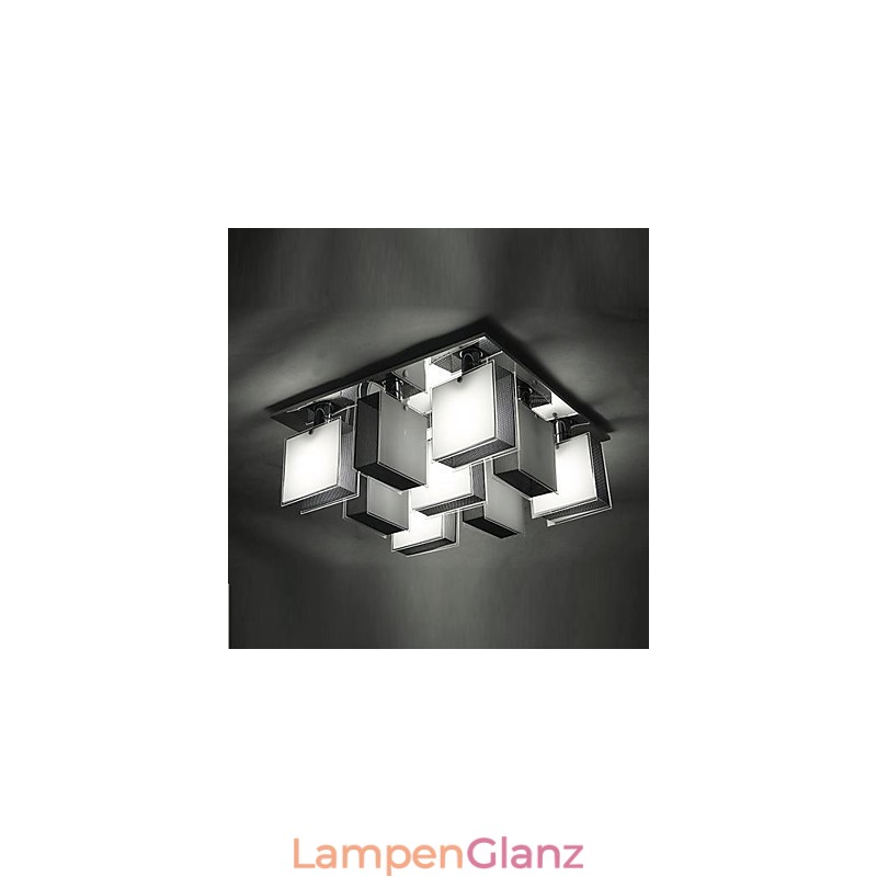 Moderne zeitgenössische Unterputzmontage aus verchromtem Metall