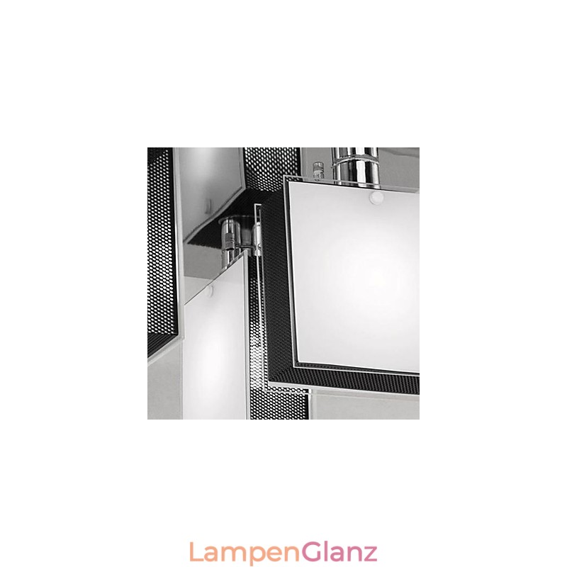 Moderne zeitgenössische Unterputzmontage aus verchromtem Metall