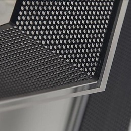 Moderne zeitgenössische Unterputzmontage aus verchromtem Metall