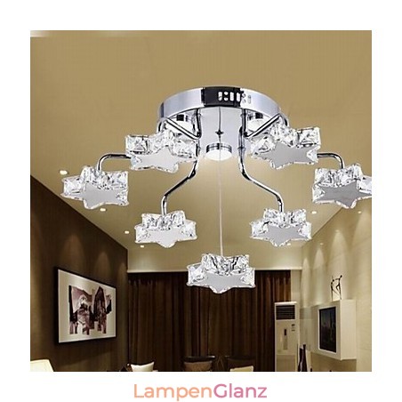 Deckenleuchte 7-flammig Modern Galvanisierter Edelstahl