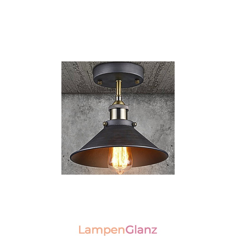 Vintage Mini Edison Deckenleuchte 1 Licht Metall Unterputzmontage