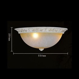 Weiße Unterputzleuchte Gelb Weiß Glas Harz Muster Carving Europäischen Klassischen