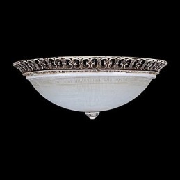 Dark Brown Flush Mount Light Glass Resin Pattern Carving European Classic