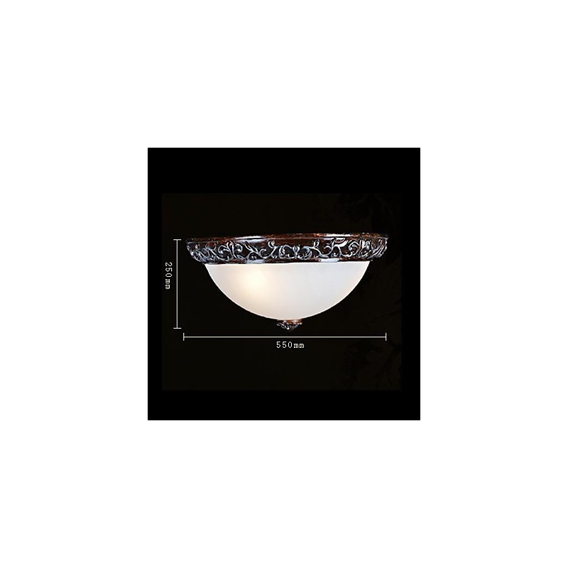 Deckenleuchte Glas Harz Silber Carving Europäischen Klassisch