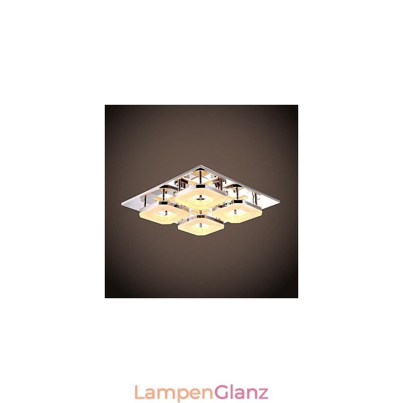 Acryl Unterputz 4 Licht Moderne Acryl Galvanik Edelstahl