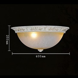 Weiße Unterputzleuchte Gelb Weiß Glas Harz Muster Carving Europäischen Klassischen
