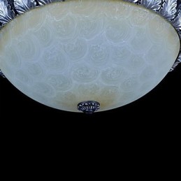 Deckenleuchte Muster Glas Harz Silber Carving Europäischen Klassischen