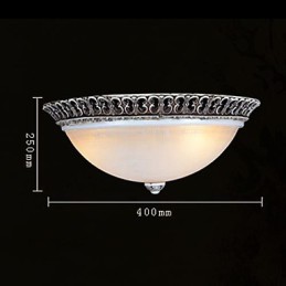 Dunkelbraune Unterputzleuchte aus Glas und Harz, Muster, Schnitzerei, europäischer Klassiker