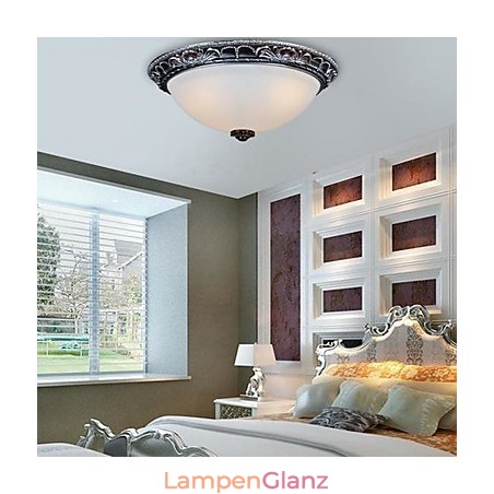 Deckenleuchte Glas Harz Silber Carving Retro Europäischen Klassischen