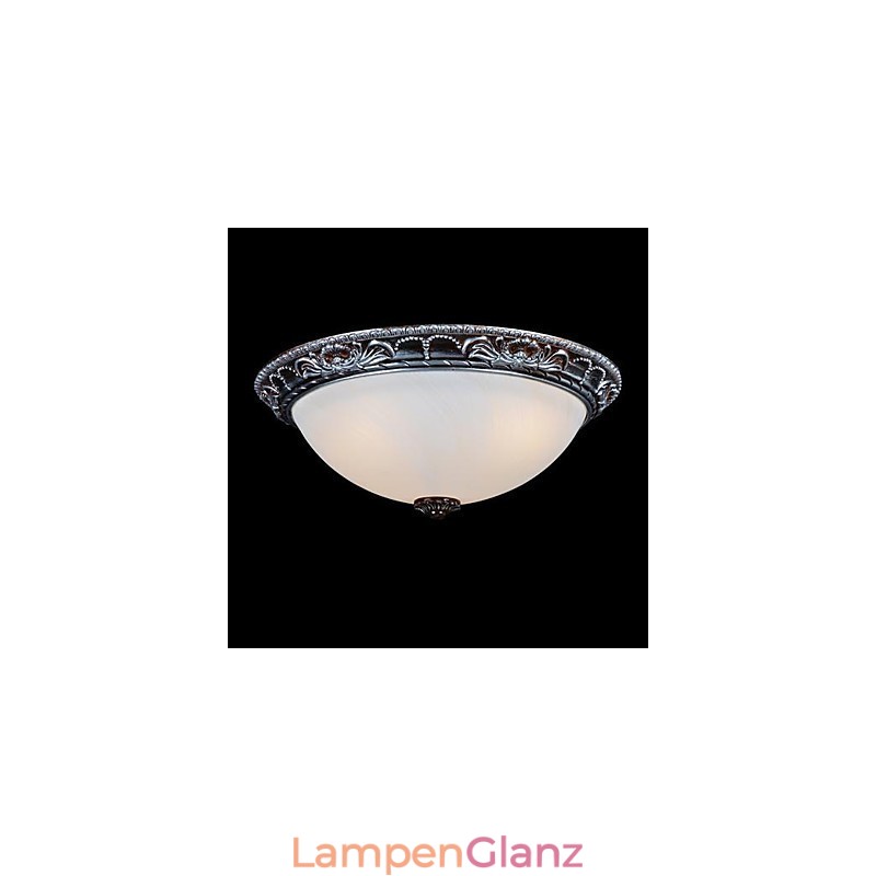 Deckenleuchte Glas Harz Silber Carving Retro Europäischen Klassischen