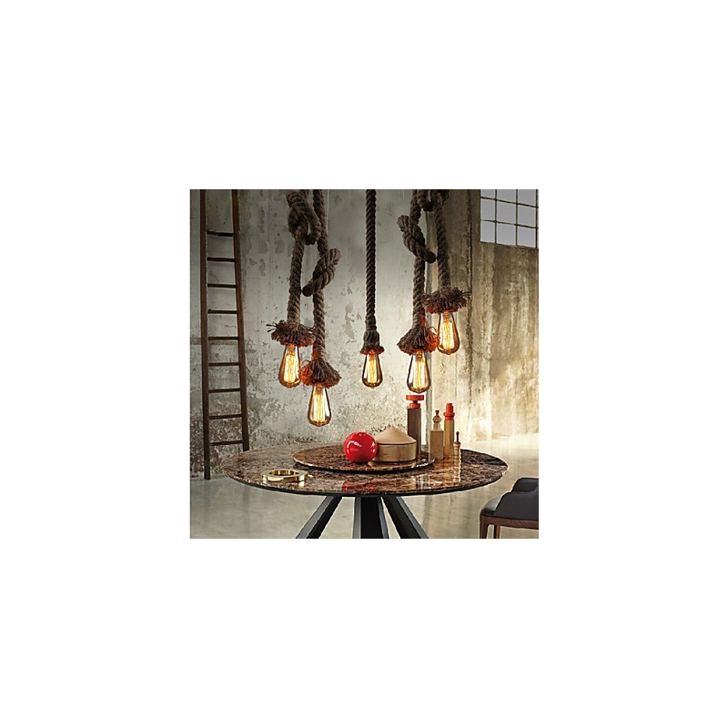 1 Licht DIY Kunst Hanfseil Licht Kreative Hanfseil Droplight