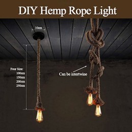1 Licht DIY Kunst Hanfseil Licht Kreative Hanfseil Droplight