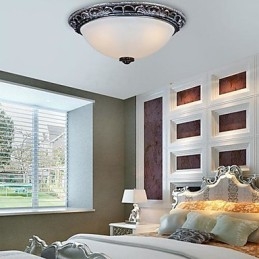 Deckenleuchte Glas Harz Silber Carving Retro Europäischen Klassischen