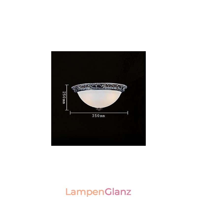 Deckenleuchte Glas Harz Silber Carving Retro Europäischen Klassischen