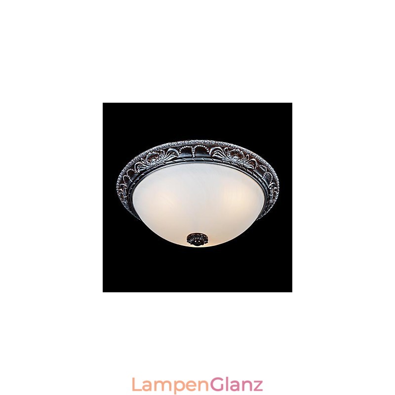 Deckenleuchte Glas Harz Silber Carving Retro Europäischen Klassischen