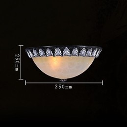 Deckenleuchte Muster Glas Harz Silber Carving Europäischen Klassischen
