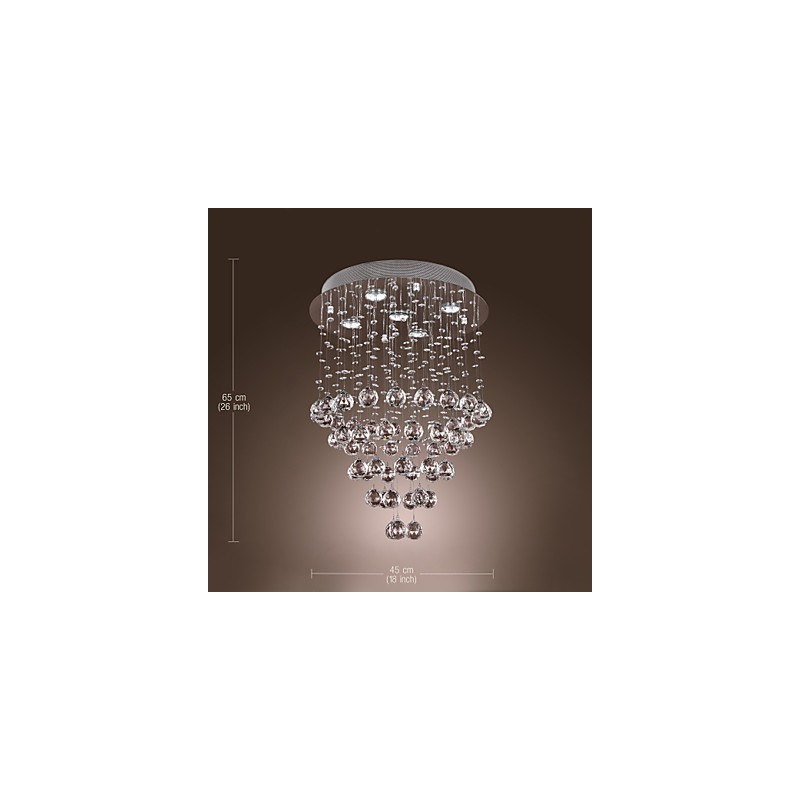 Kristall-Kronleuchter mit 5-flammigem Design (K9-Kristall)