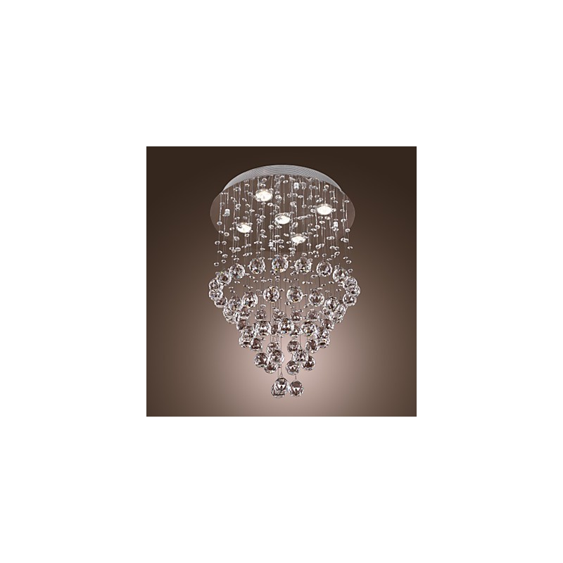 Kristall-Kronleuchter mit 5-flammigem Design (K9-Kristall)