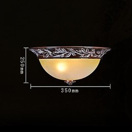 Deckenleuchte Weiß Gelb Glas Harz Silber Carving Europäischen Klassisch