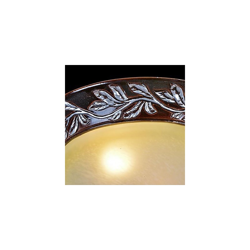 Deckenleuchte Weiß Gelb Glas Harz Silber Carving Europäischen Klassisch