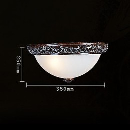 Deckenleuchte Glas Harz Silber Carving Europäischen Klassisch