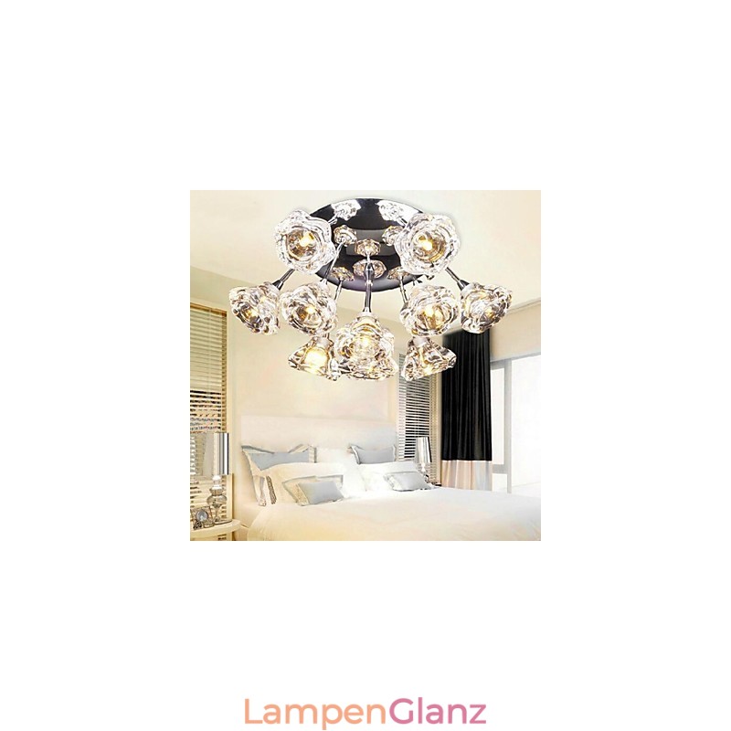 Moderne zeitgenössische rustikale Lodge Chrom Metall Unterputz