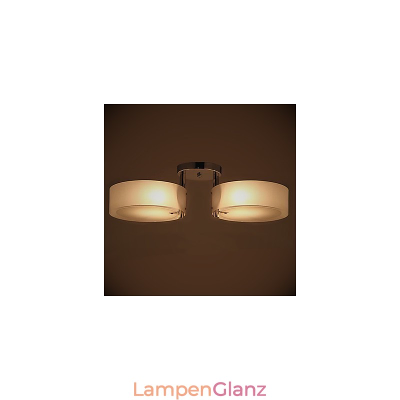 Moderne Deckenleuchte mit 2 Lichtern aus Metall