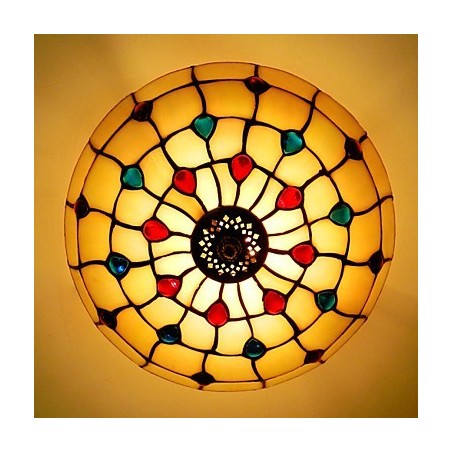 30*19 CM Europa Typ Stil Schmiedeeisen Pnd Schwanz Auf Halb Kuppel Licht Farbige Glas Sitzen Lampe 30*19 CM Europa Typ Stil Schmiedeeisen Pnd Schwanz Auf Halb Kuppel Licht Farbige Glas Sitzen Lampe