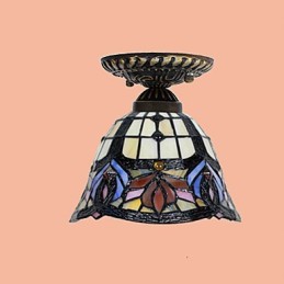 Europäische ländliche kreative Kunst Buntglas absorbieren Kuppellampe Licht