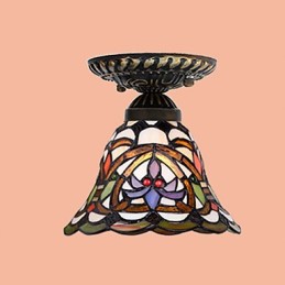 Europäische ländliche kreative Kunst Buntglas absorbieren Kuppellampe Licht
