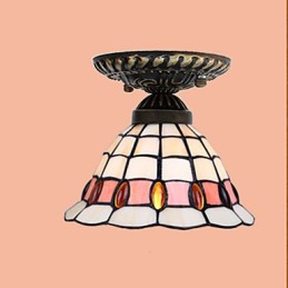Europäische ländliche kreative Kunst Buntglas absorbieren Kuppellampe Licht