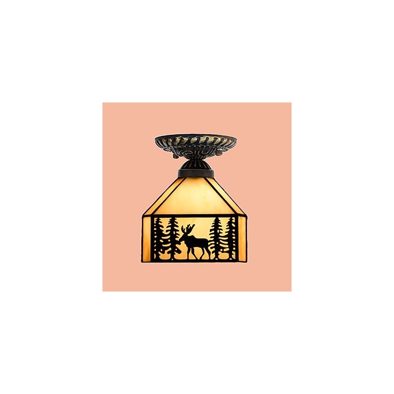 Weihnachten europäischen ländlichen kreative Kunst Buntglas absorbieren Kuppel Lampe Licht