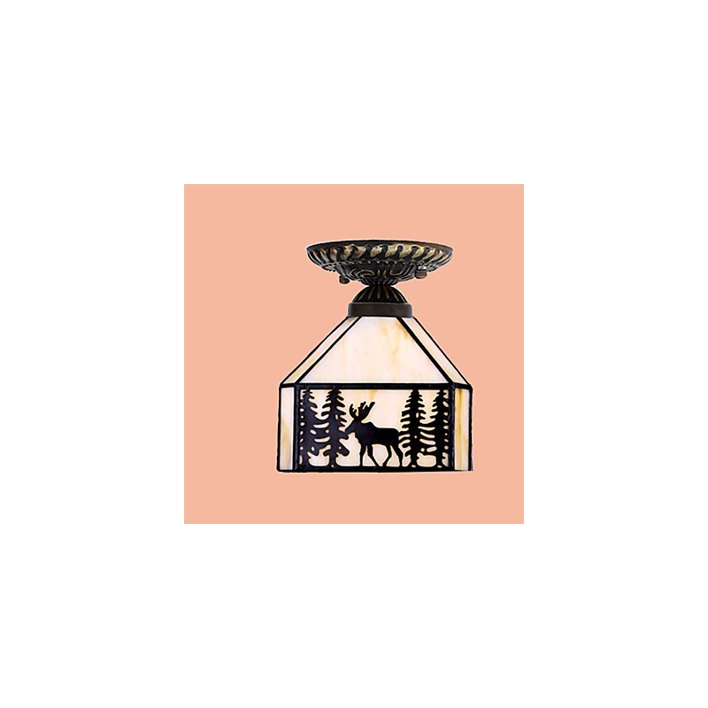 Weihnachten europäischen ländlichen kreative Kunst Buntglas absorbieren Kuppel Lampe Licht