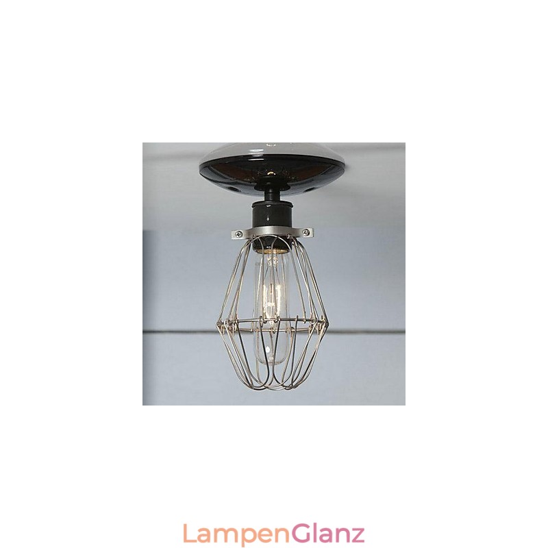 Unterputzleuchte aus Metall mit Country-Malerei