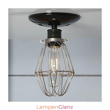 Unterputzleuchte aus Metall mit Country-Malerei