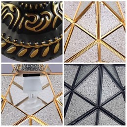 Europäische ländliche kreative Kunst Buntglassterne, um das Licht der Kuppellampe zu absorbieren